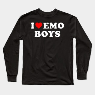 I Love Emo boys Long Sleeve T-Shirt